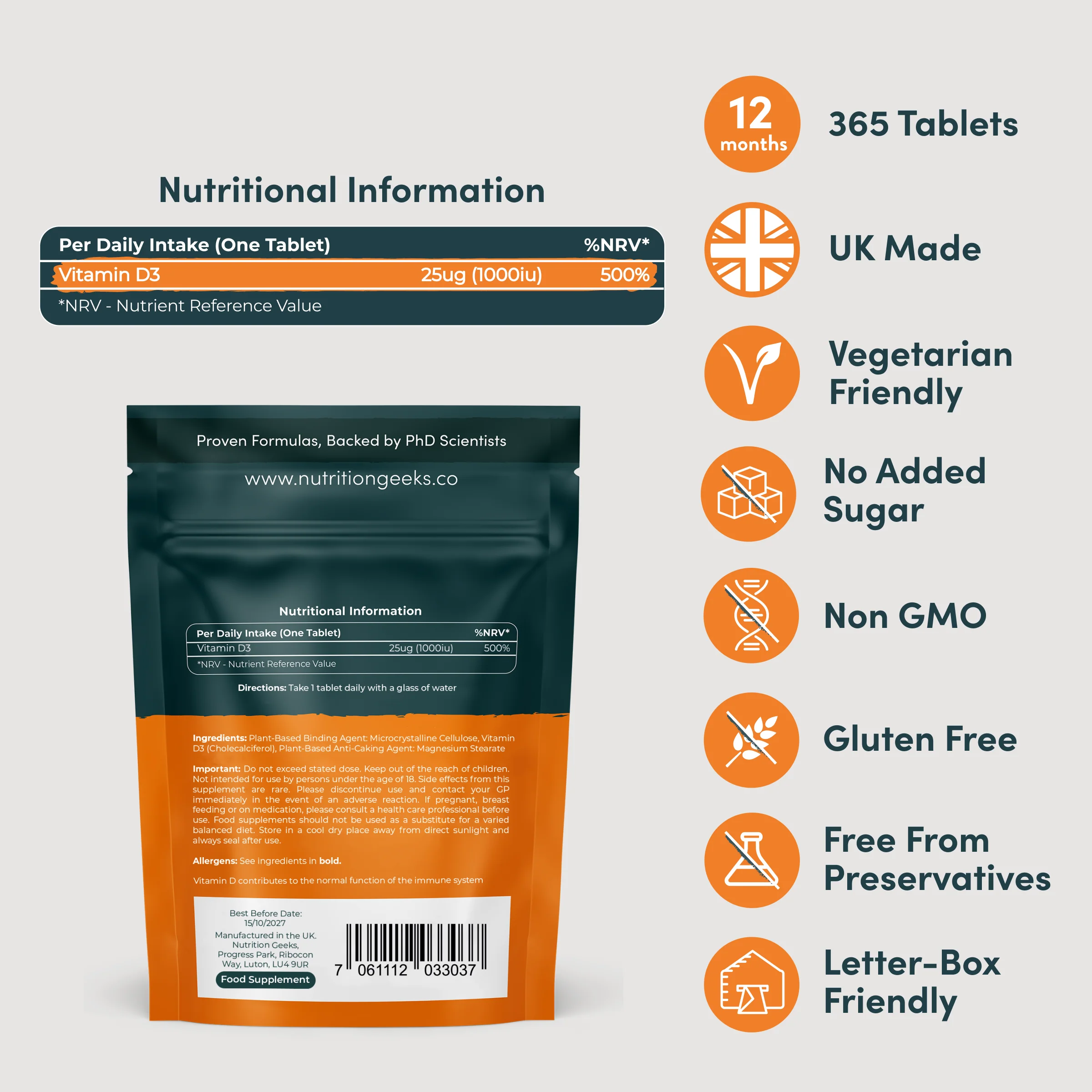 Vegan Vitamin D 1000iu Optimum Strength - Image 3